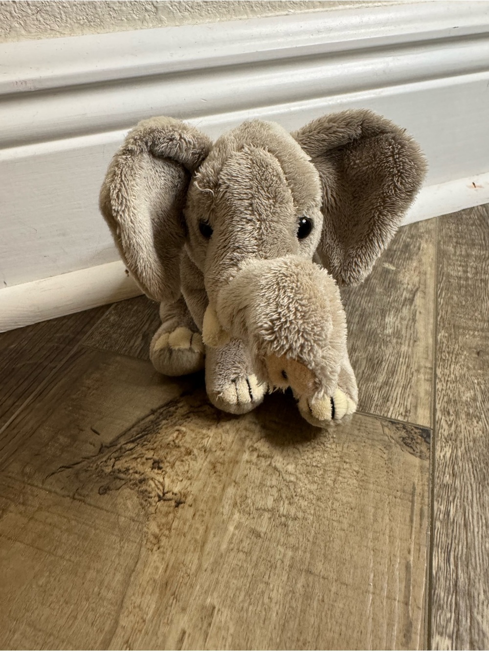 Plush Elephant Stuffed Animal - Soft Tannish Gray Elephant Plush